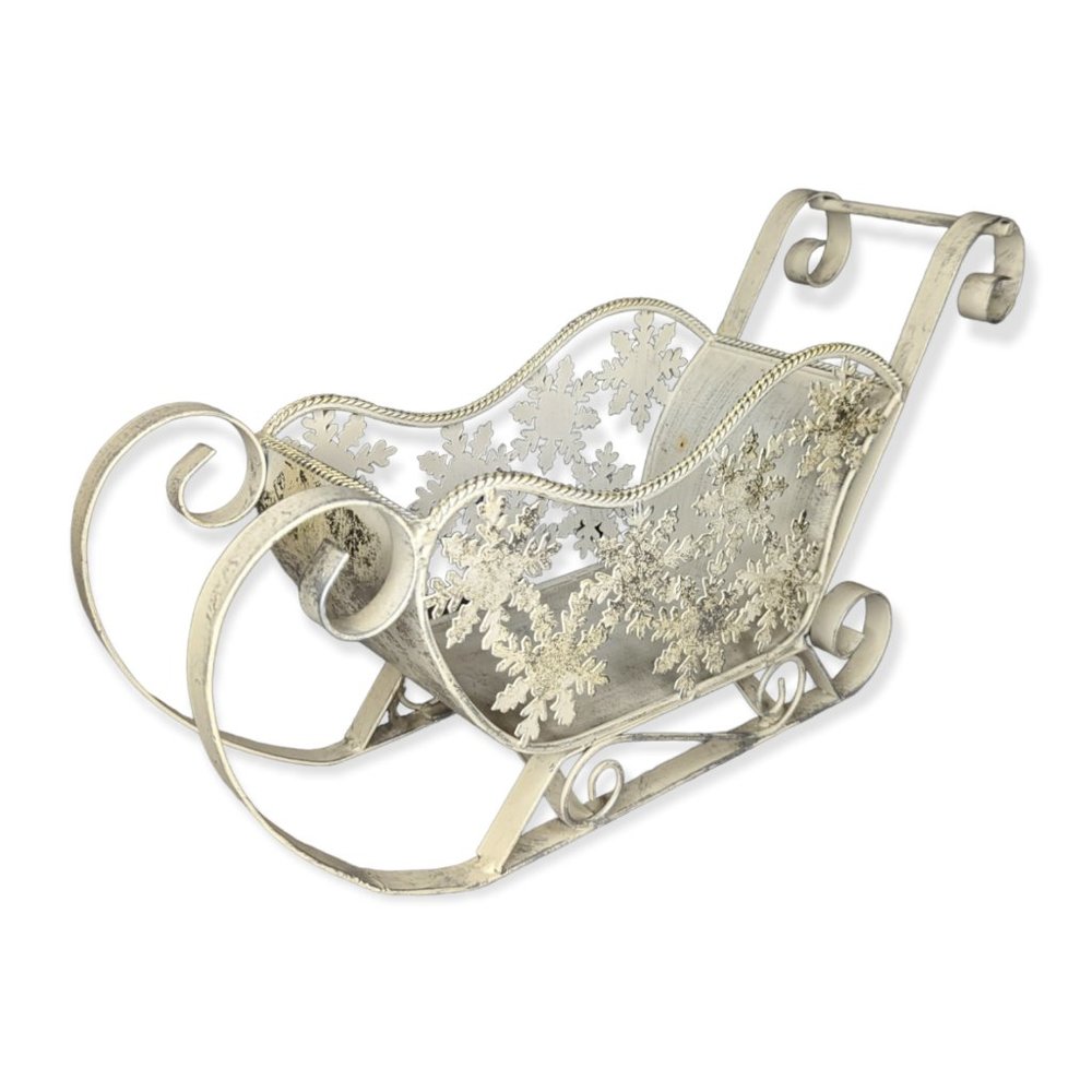 Metal Holiday Decorative Sleigh